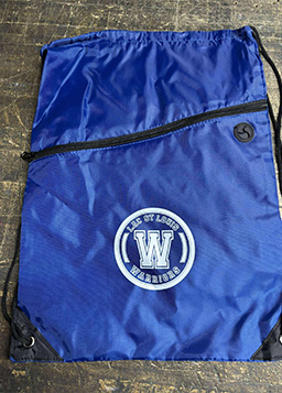 Article promotionnel, sac à cordon Warriors du lac St-Louis