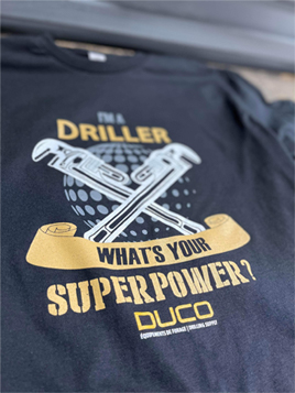 Screen printing on Duco promotional clothing
