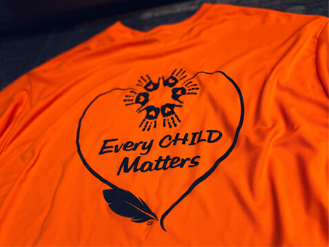 Screen printing on Every Child Matters promotional clothing